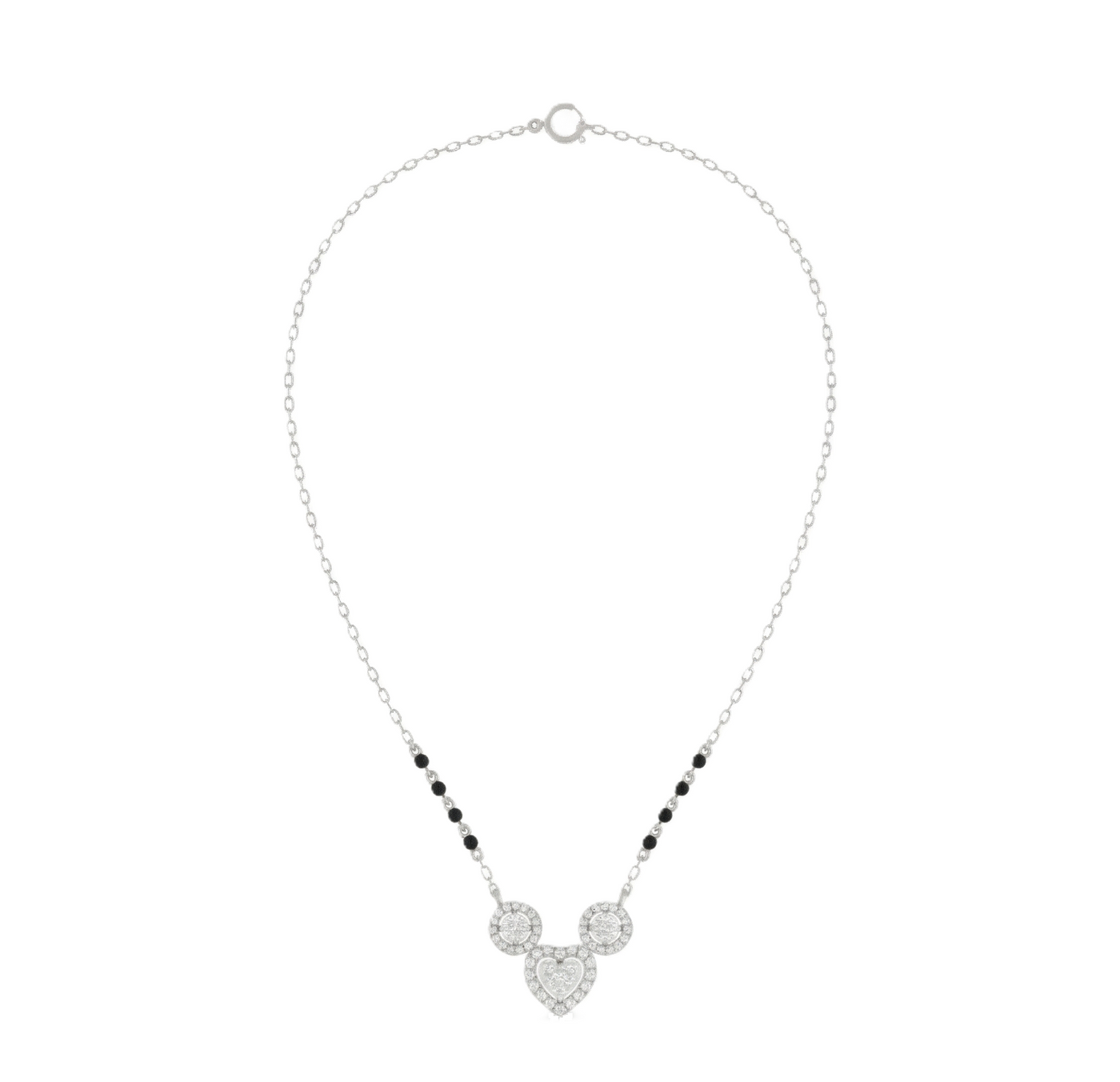 Gold & Diamond Heart Mangalsutra For Women KRC50129