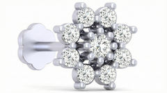 18K Gold & Diamond Stud Nose Pin KRA50066