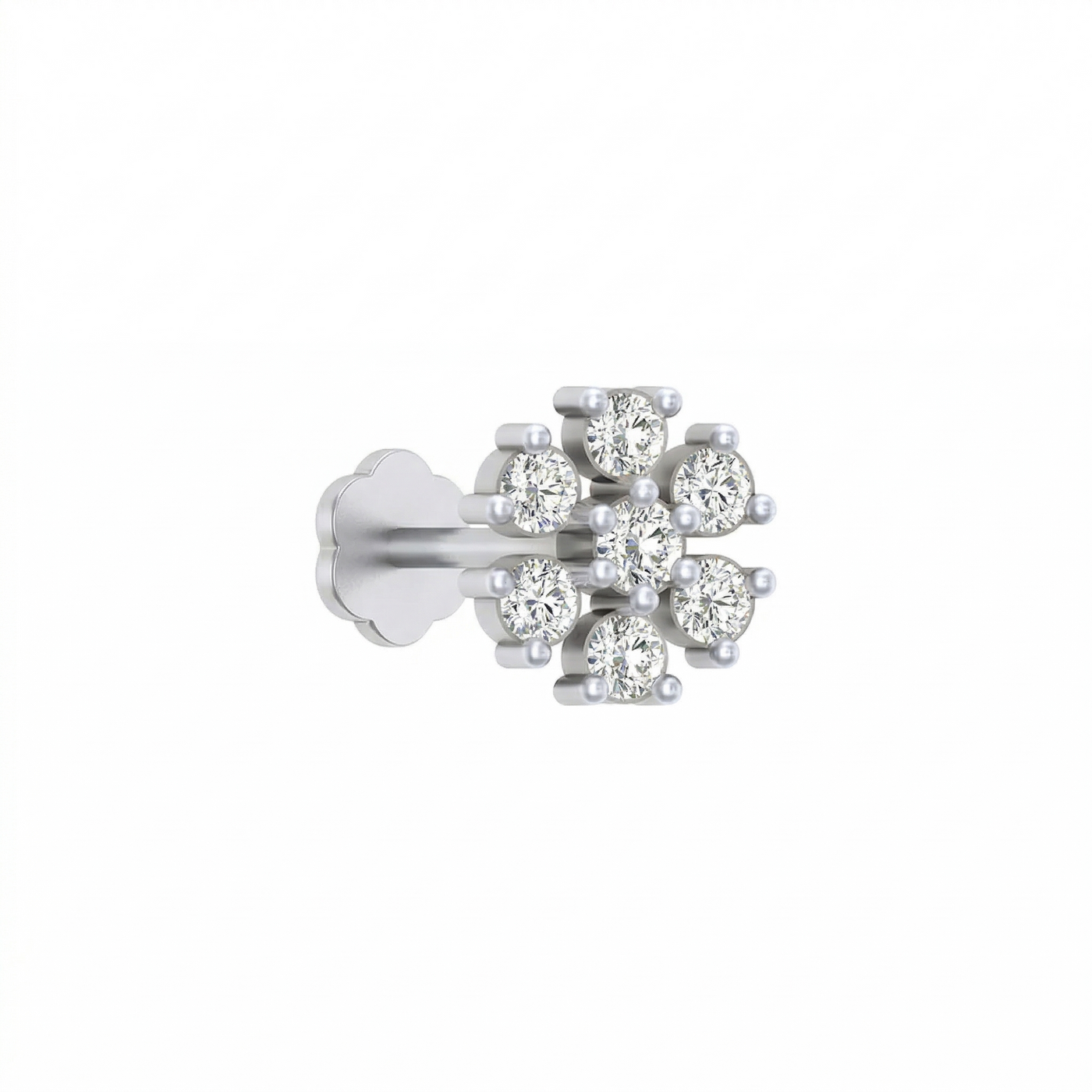 Gold & Diamond Stud Nose Pin KRB80004