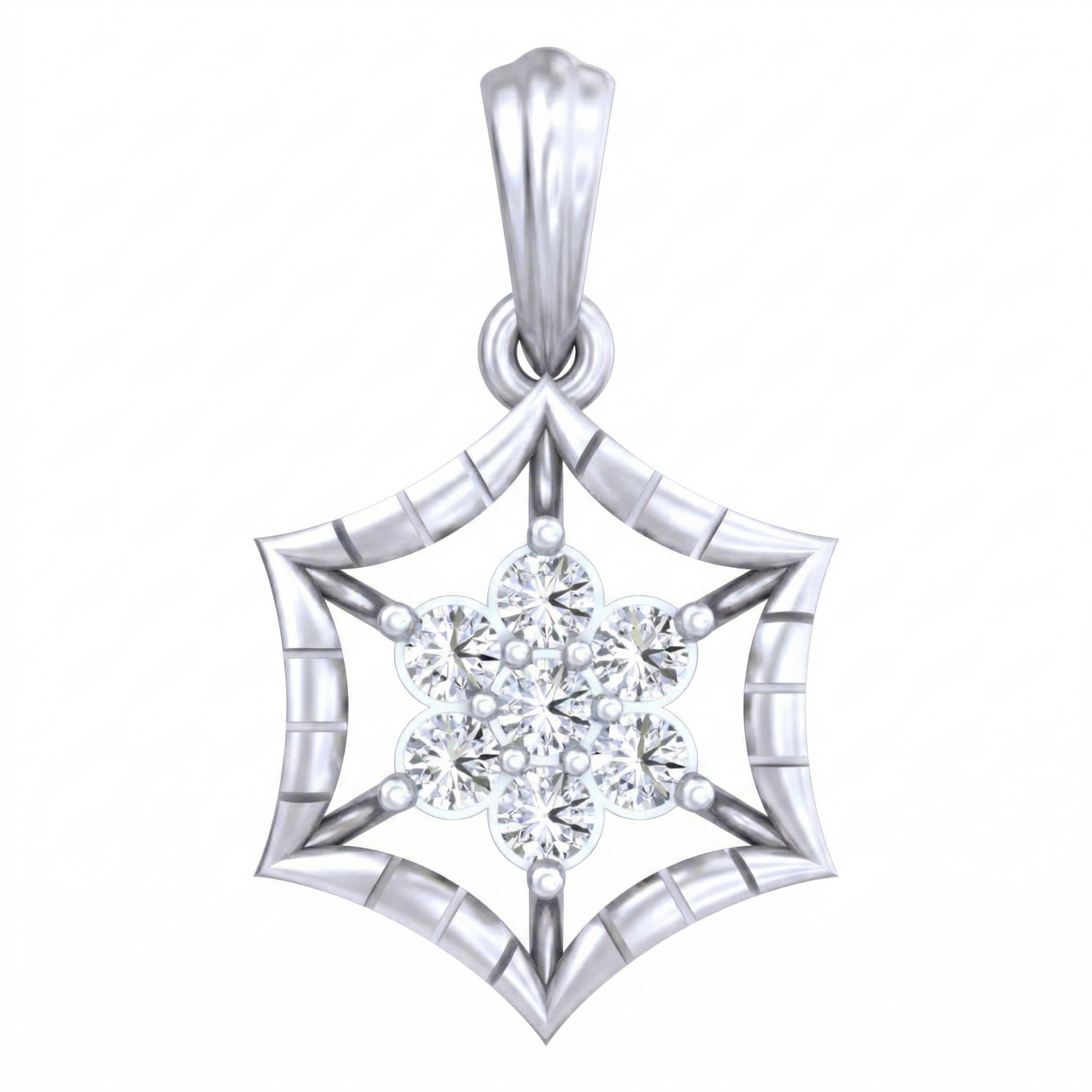 Gold & Diamond Floral Pendant Set KRC40704