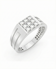 18K Gold & Diamond Band Ring For Men KRC60261