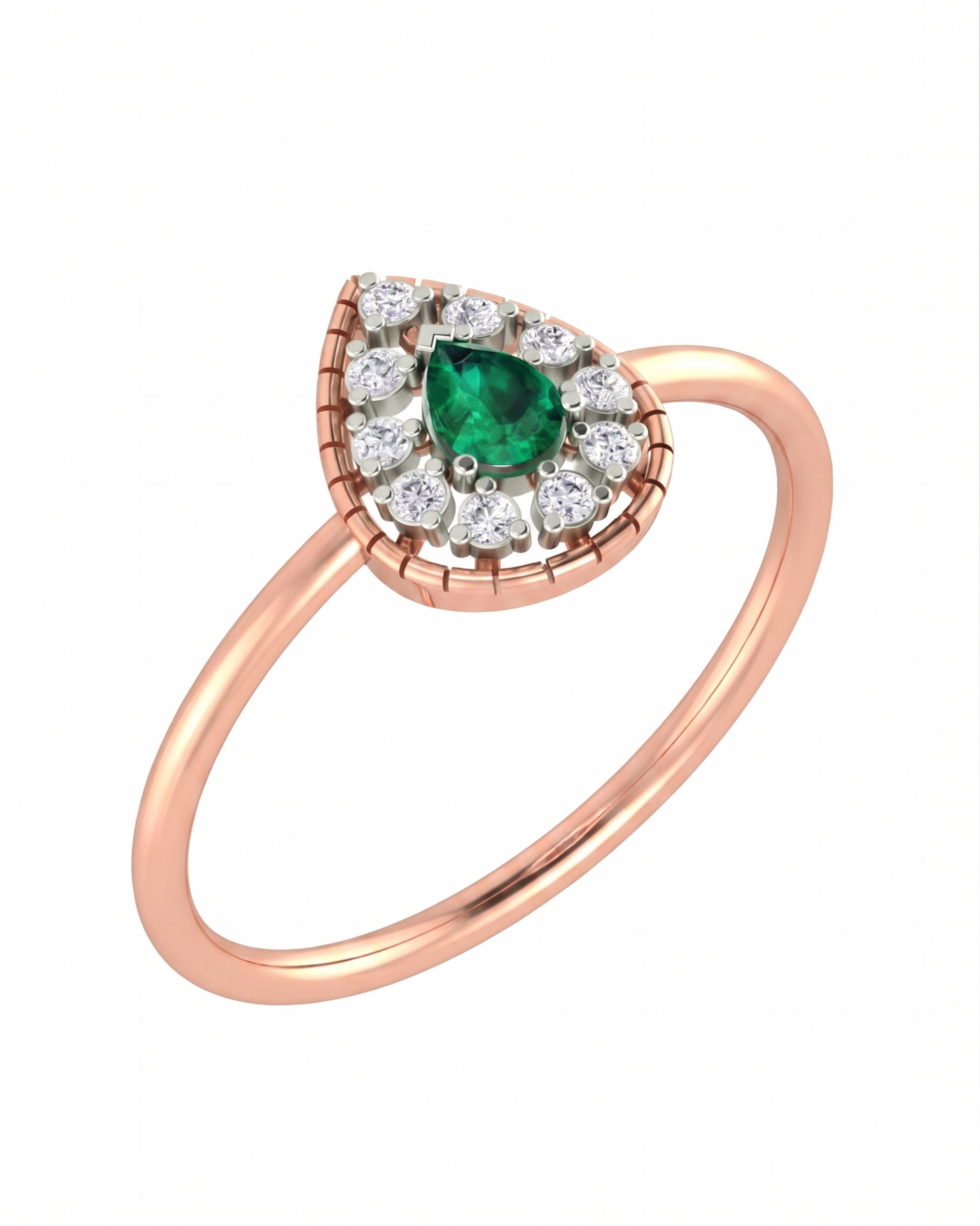 Gold & Diamond Gemstone Ring For Women KRC10249