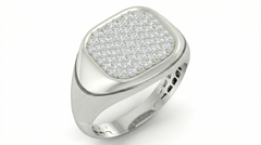 18K Gold & Diamond Band Ring For Men KRA60177