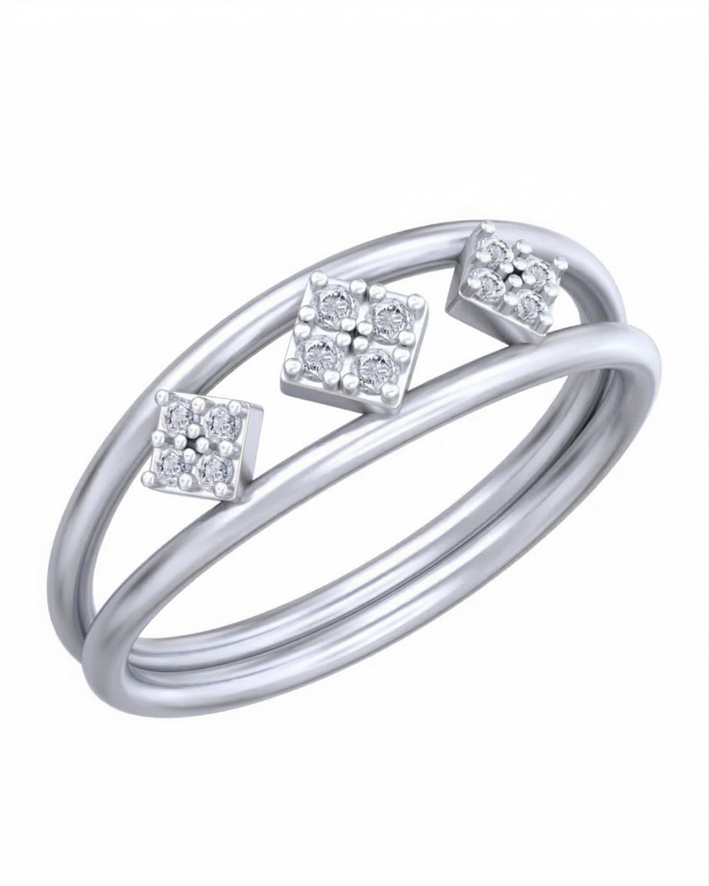 Gold & Diamond Band Ring For Women KRC10682