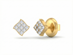 18K Gold & Diamond Women Stud Earring KSK031