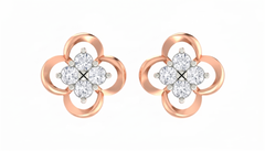 Rose Gold Diamond Earring | under 40k 
