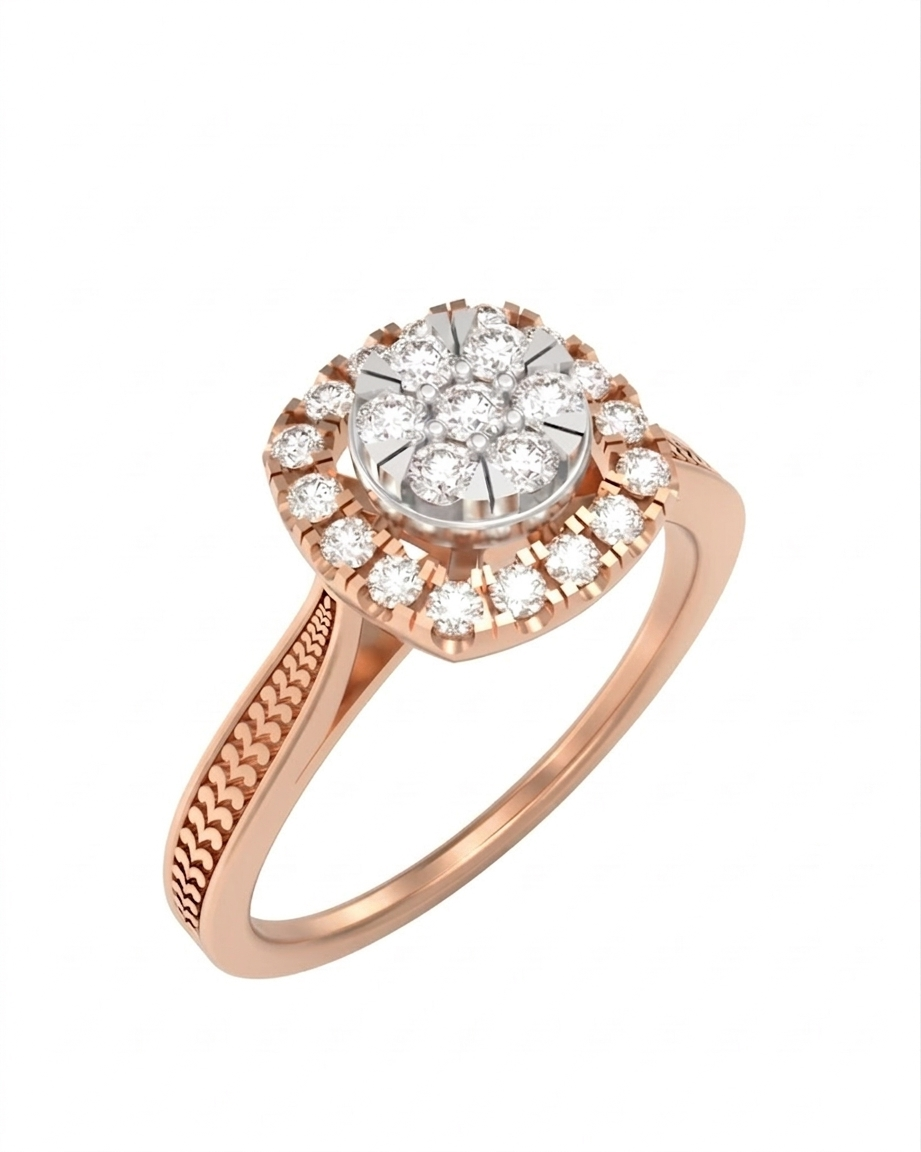 Gold & Diamond Cocktail Ring For Women KRC10868