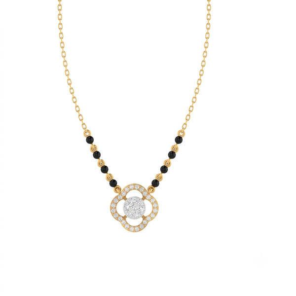 Gold & Diamond Floral Women Mangalsutra | KRC50146 | Kesav Diamond