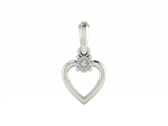 18K Gold & Diamond Solitaire Pendant Set KSK102