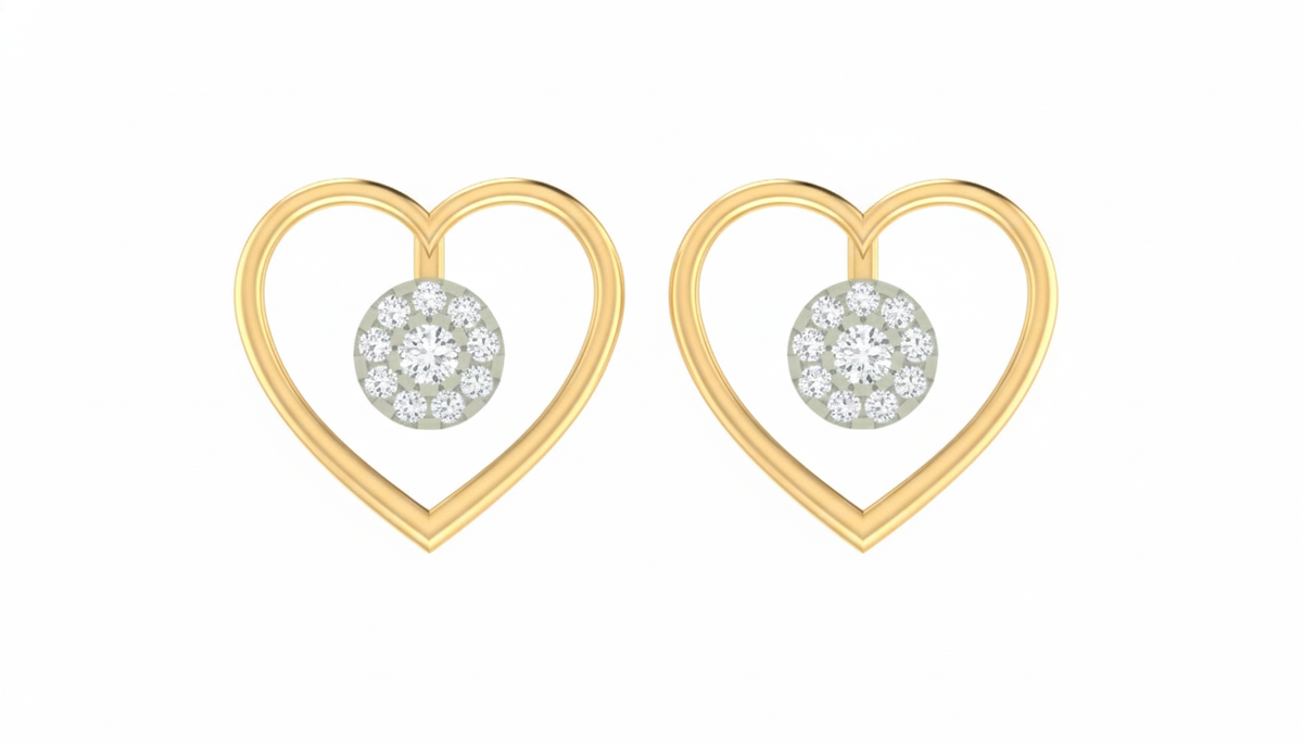 18K Gold & Diamond Women Stud Earring KRA40159E