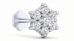 18K Gold & Diamond Stud Nose Pin KRA50046