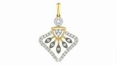 18K Gold & Diamond Floral Pendant Set KRA40023P