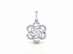 18K Gold & Diamond Floral Pendant Set KRK40109P