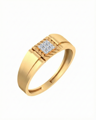 18K Gold & Diamond Engagement  Ring For Men KSK268