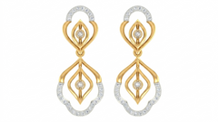 Yellow Gold Diamond Earring | under 40k 