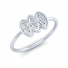 18K Gold & Diamond Dailywear Ring For Women KRB10119