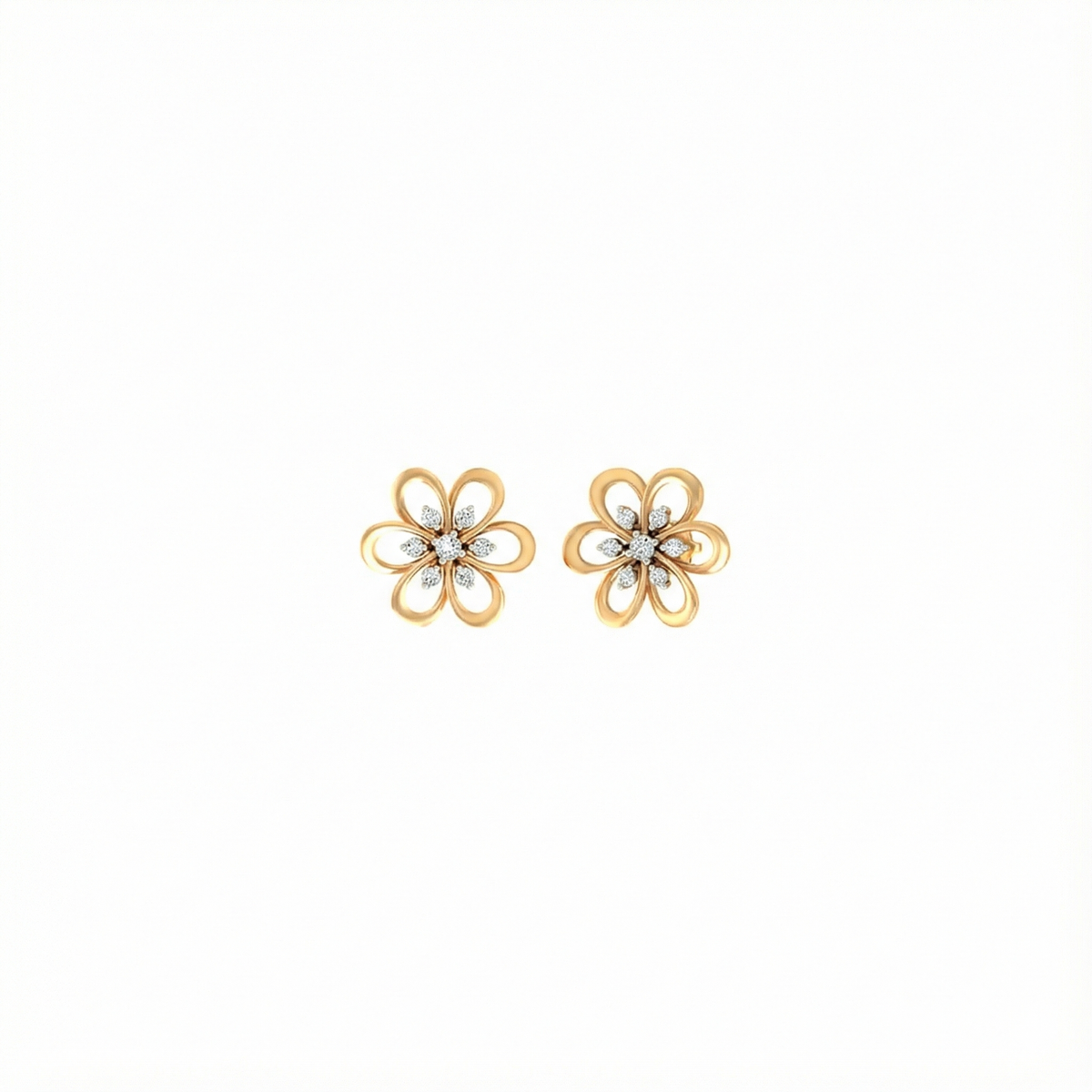 18K Gold & Diamond Women Earring KER-09