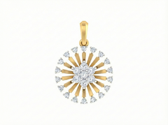18K Gold & Diamond Floral Pendant Set KRK40192P