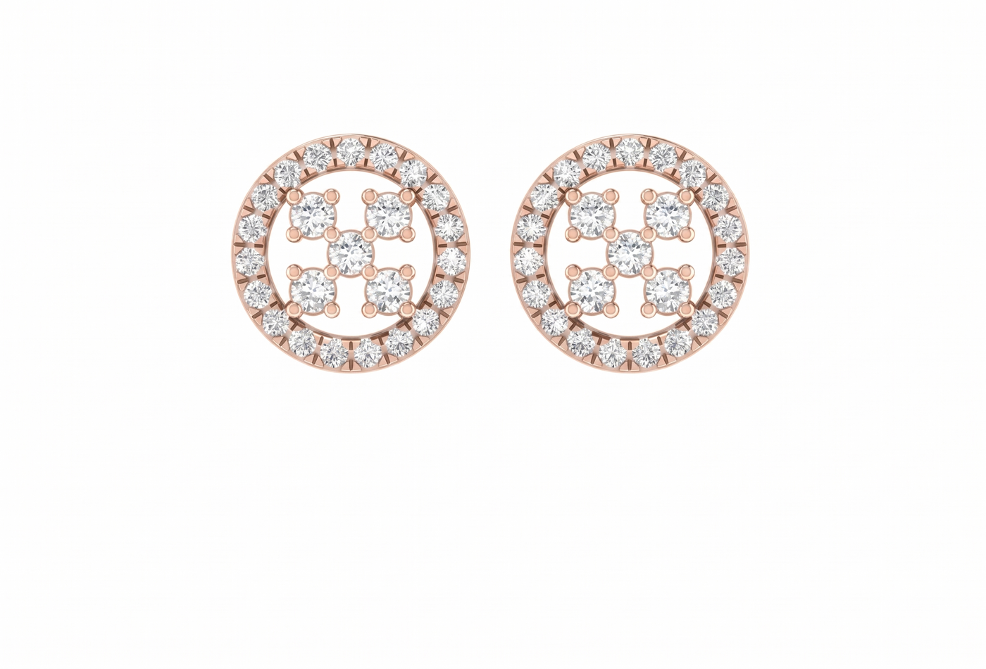 Gold & Diamond Women Stud Earring KRC40719E