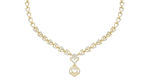 Gold & Diamond Dailywear Necklace Set KRC60105