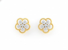 18K Gold & Diamond Women Stud Earring KRK30049