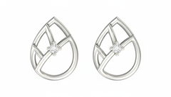 18K Gold & Diamond Women Stud Earring KER-33