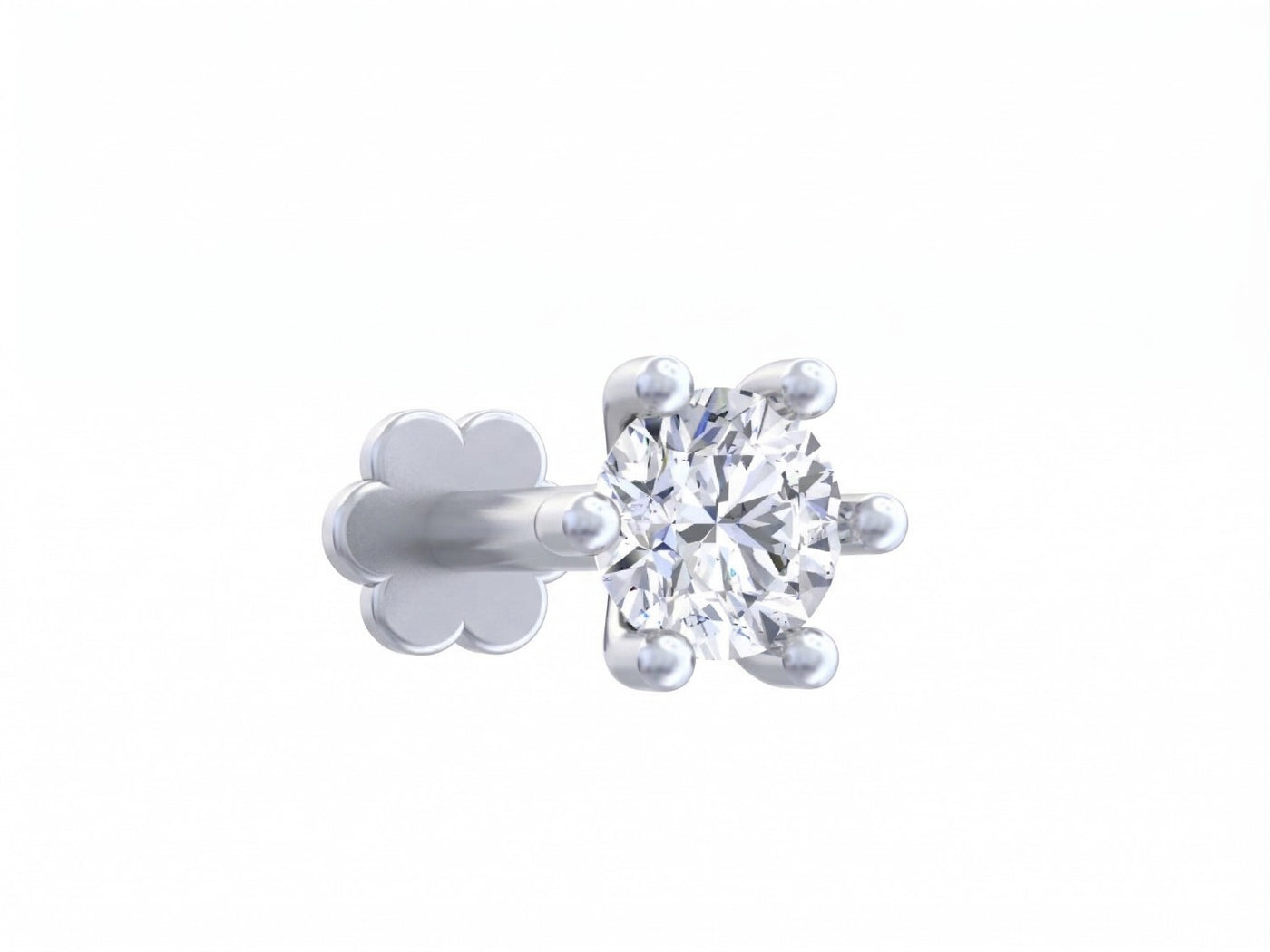 Gold & Diamond Stud Nose Pin KRC80046