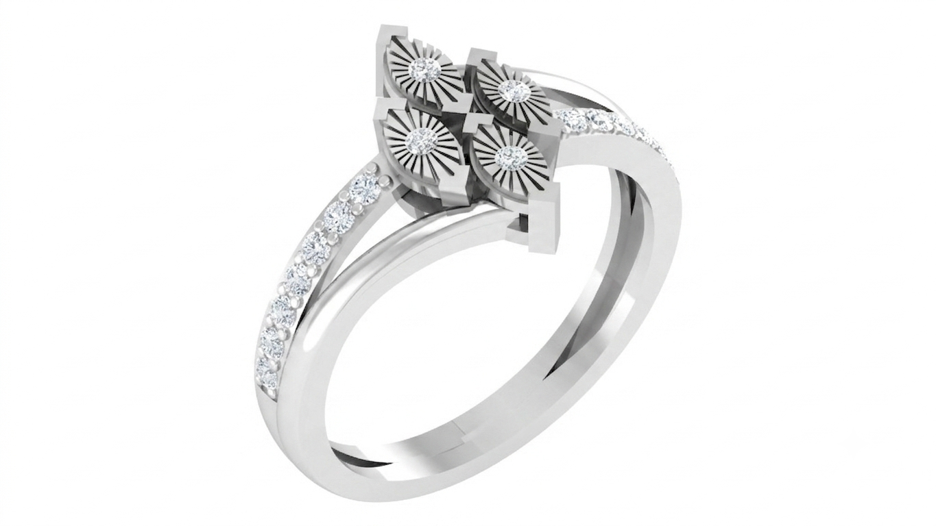 Gold & Diamond Engagement Ring For Women KRC10561