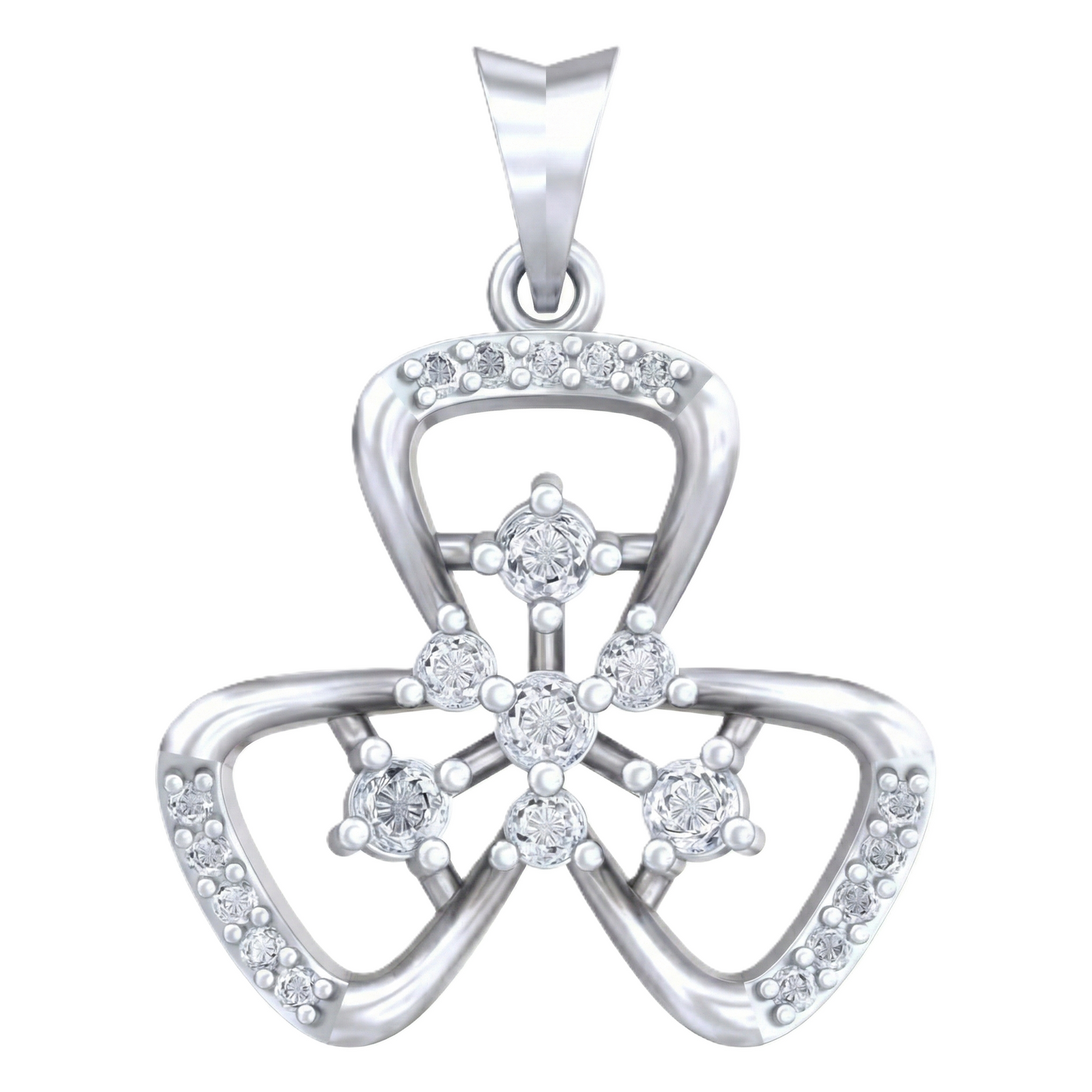 Gold & Diamond Floral Pendant Set KRC40693