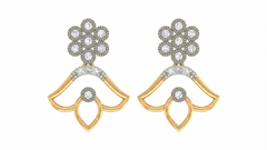 Yellow Gold Diamond Earring | under 40k 