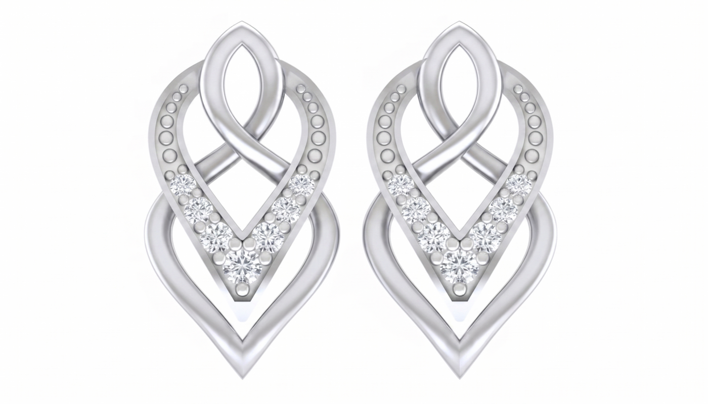 Gold & Diamond Women Stud Earring KRC40589E