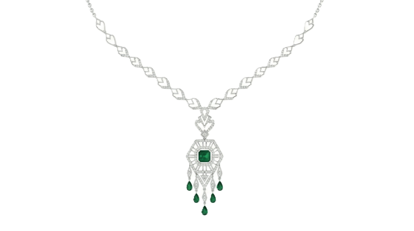 Gold & Diamond Dailywear Necklace Set KRC60120