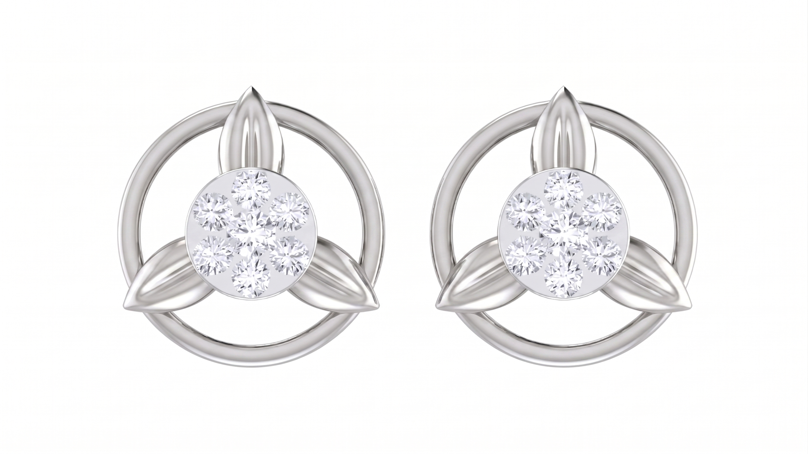 White Gold Diamond Earring | under 40k 
