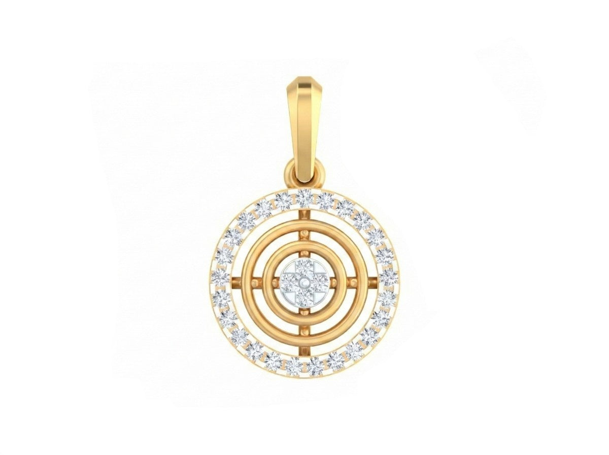 Lightweight diamond necklace pendant for daily wear.