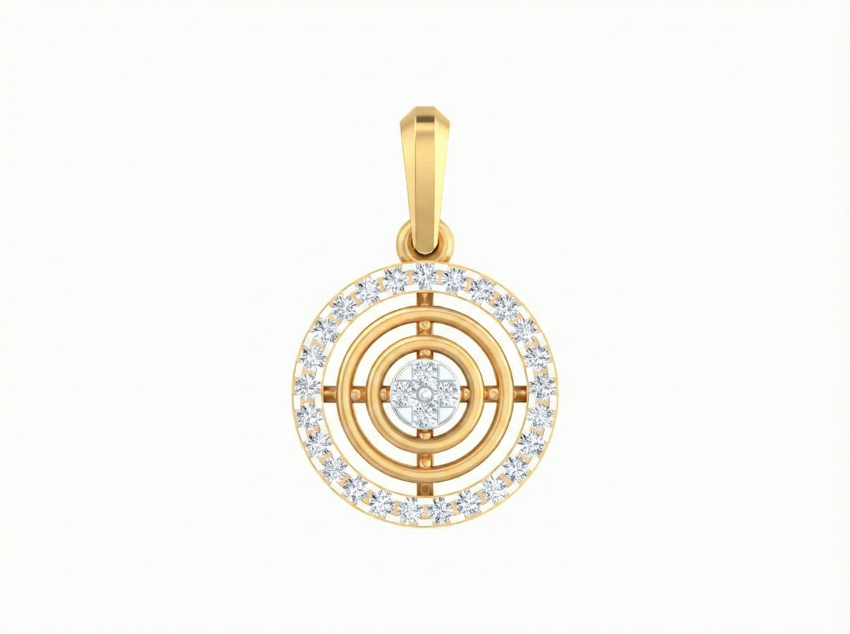 18K Gold & Diamond Dailywear Pendant KSK090