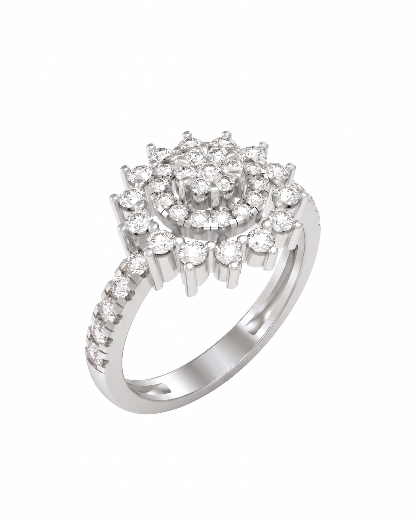 Gold & Diamond Engagement Ring For Women KEC10884