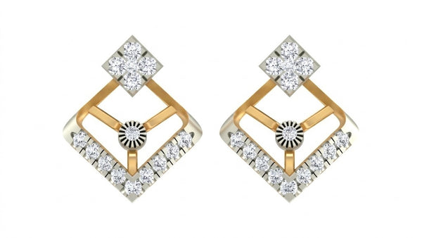 Gold & Diamond Women Stud Earring KRC40448E