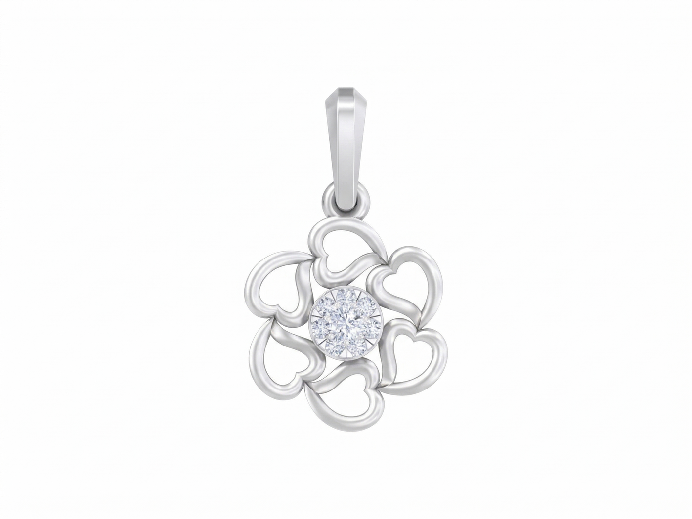 Gold & Diamond Floral Pendant KRB40213