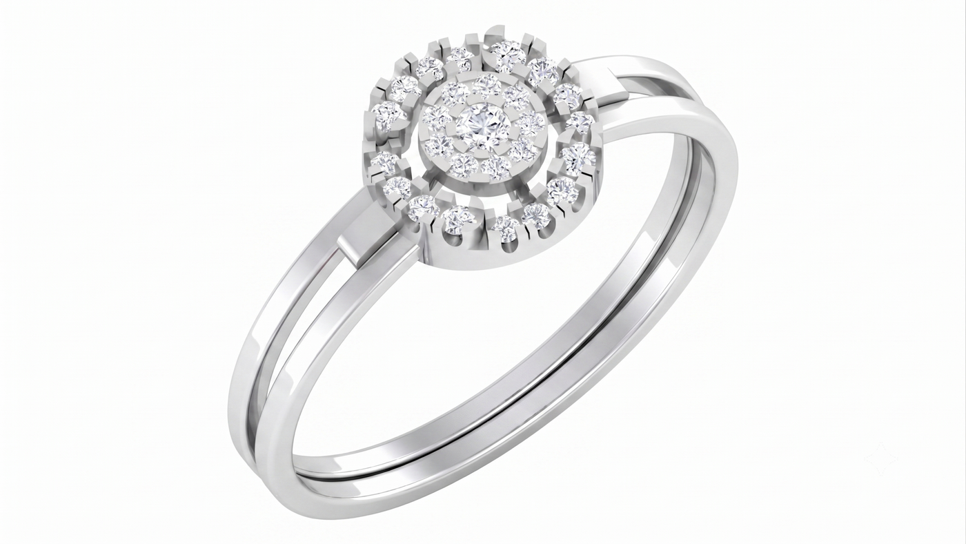 Gold & Diamond Ring For Women KRC10620