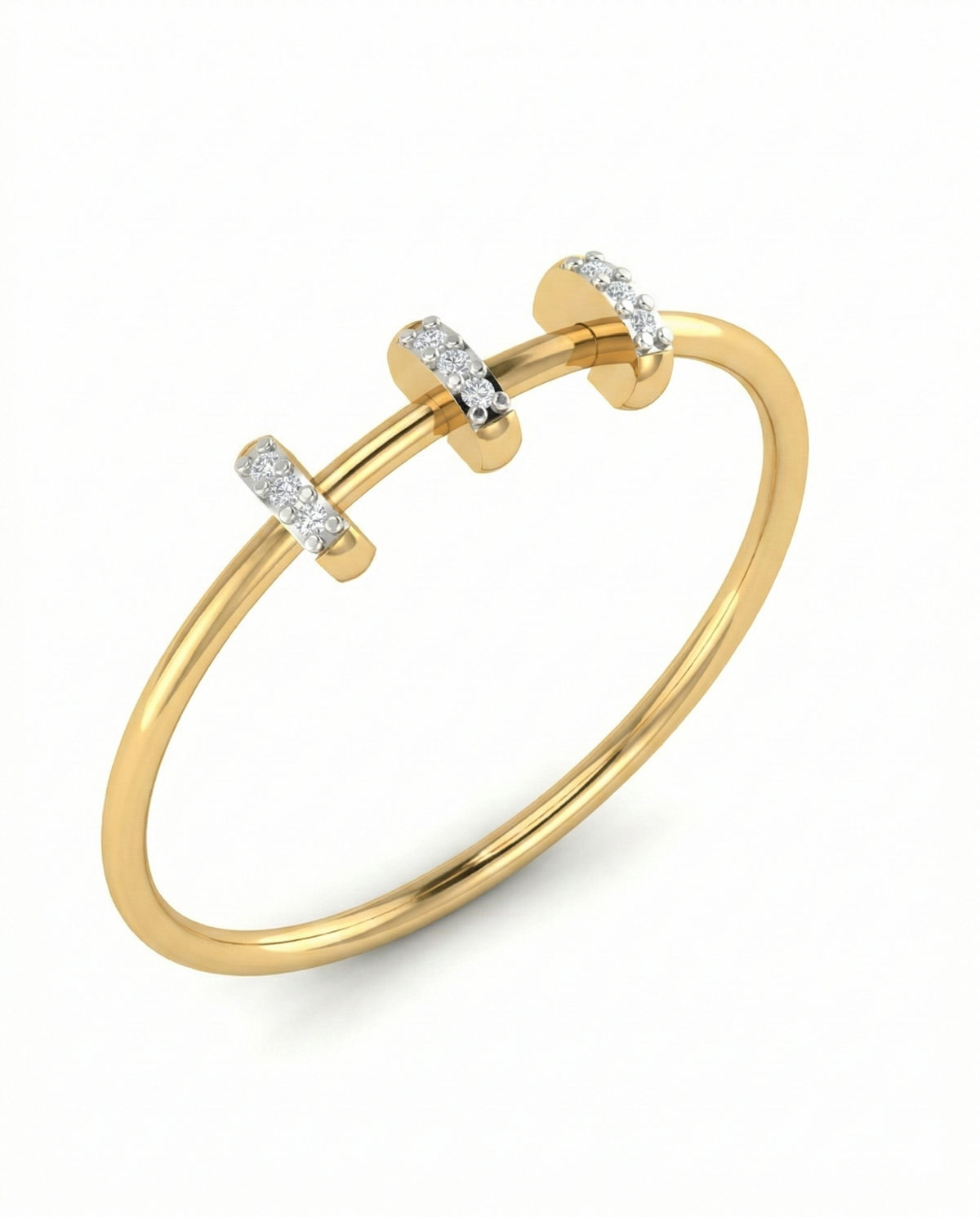 18K Gold & Diamond Dailywear Ring For Women KRB10469-A