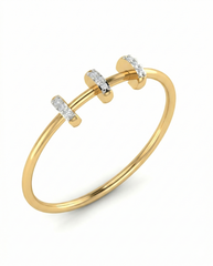 18K Gold & Diamond Dailywear Ring For Women KRB10469-A