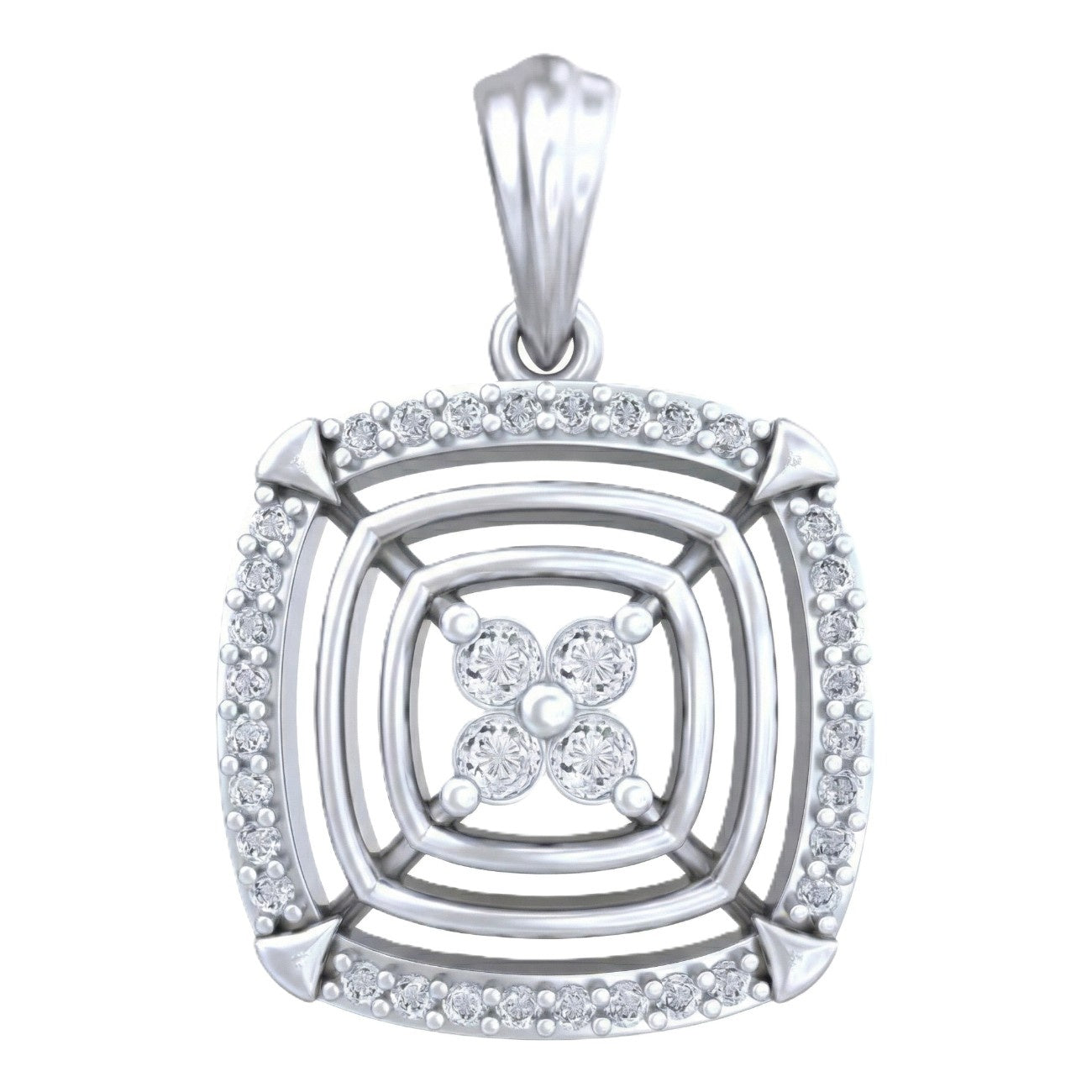Delicate yellow gold pendant enhanced by sparkling natural diamonds.