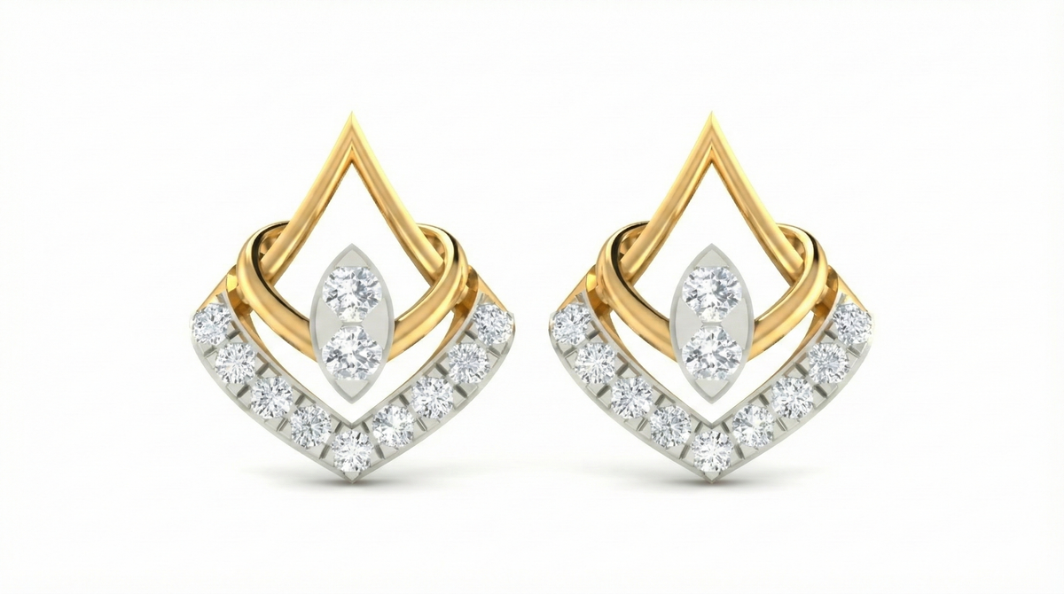 18K Gold & Diamond Women Engagement Earring KRA40017E