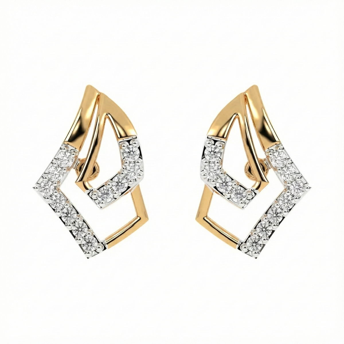 14K Gold & Diamond Women Stud Earring KRH44130E