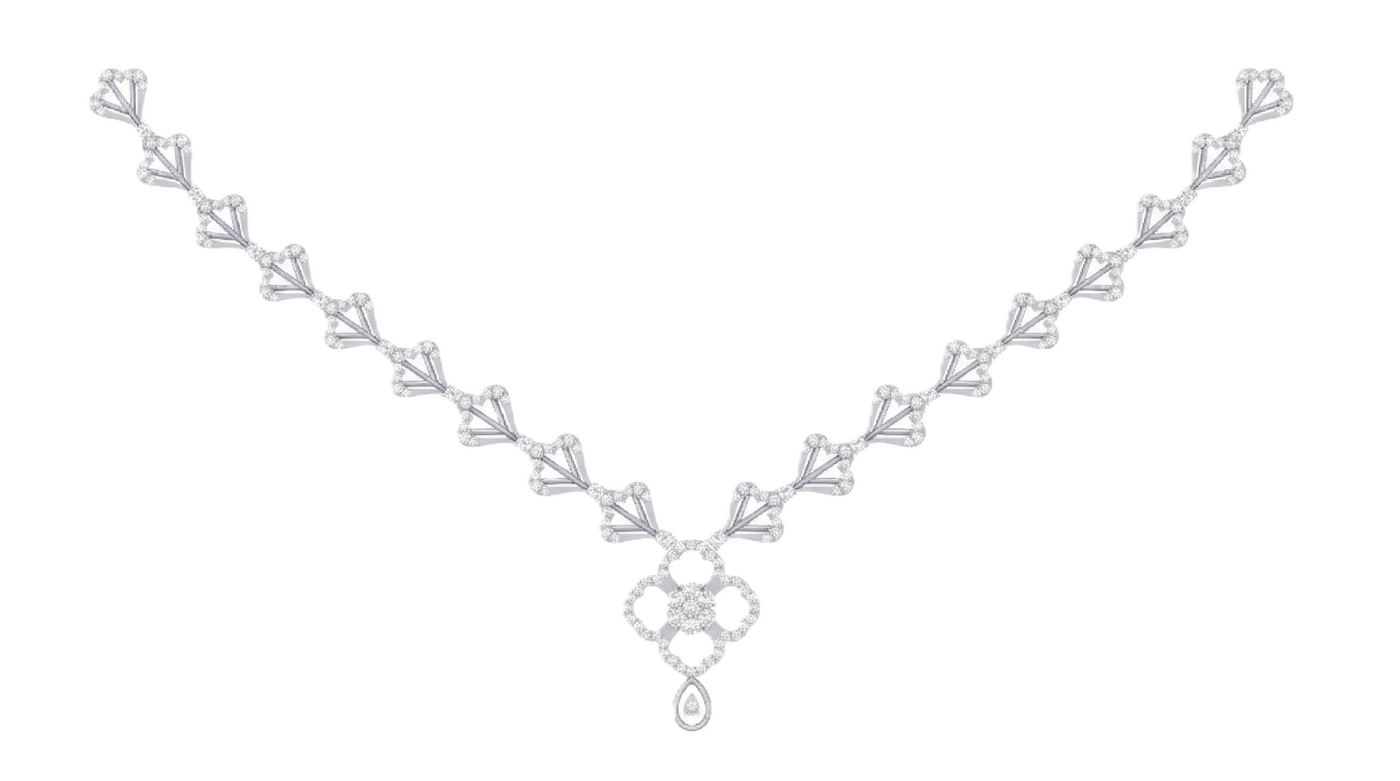 Gold & Diamond Necklace Set KRC60135
