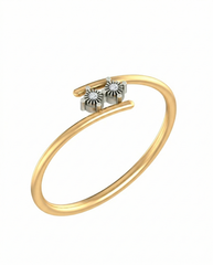 18K Gold & Diamond Dailywear Ring For Women KRB10478-A
