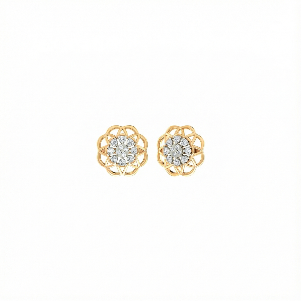 18K Gold & Diamond Engagement Earring For Women PER-172