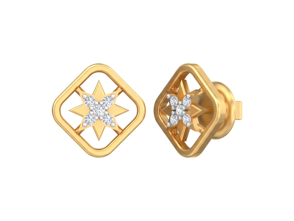 Gold & Diamond Women Gemstone Earring KRC30149