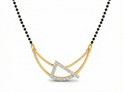 18K Gold & Diamond Beaded Mangalsutra For Women KSK189