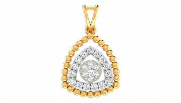Stylish Gold & Diamond PENDANT SET KRC40734